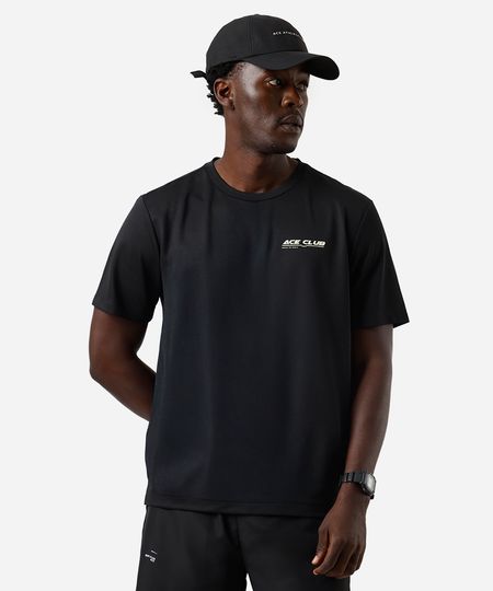 camiseta masculina esportiva ace estampa refletiva preta M