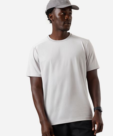 camiseta masculina esportiva ace com proteção uv cinza M