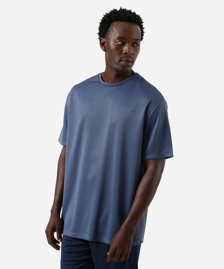 camiseta masculina esportiva ace texturizada azul G