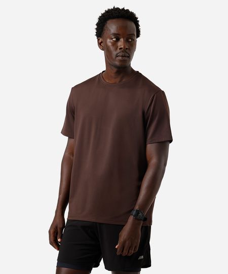 camiseta masculina esportiva ace manga curta marrom M camiseta masculina esportiva ace manga curta marrom M