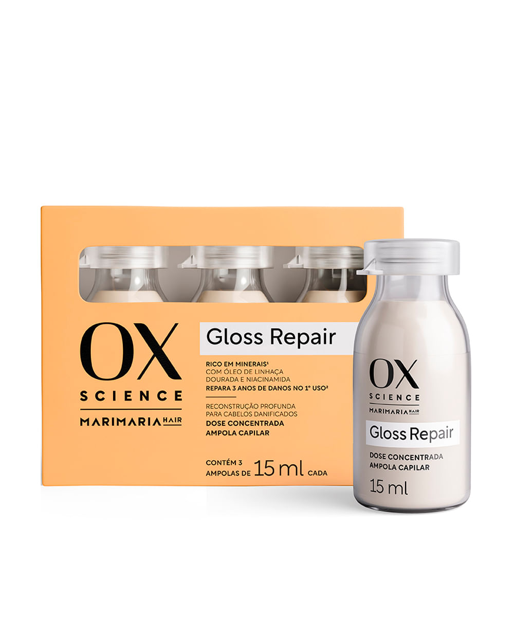 kit ox science mari maria dose concentrada gloss repair 15ml kit ox science mari maria dose concentrada gloss repair 15ml