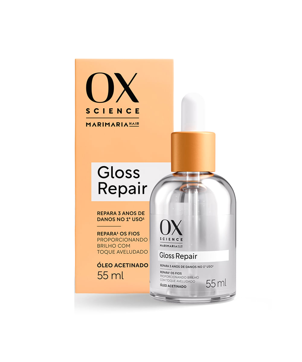 óleo capilar ox science mari maria acetinado gloss repair 55ml óleo capilar ox science mari maria acetinado gloss repair 55ml