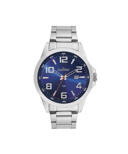 kit relógio masculino condor analógico co2115myrk4a prateado UNICO