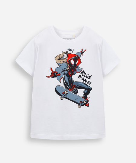 camiseta infantil de algodão homem aranha off white 6