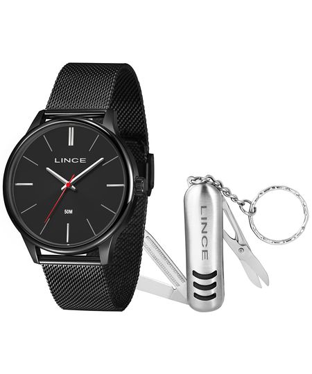 kit relógio masculino lince analógico mrnm019l46 ka7lp1px preto UNICO kit relógio masculino lince analógico mrnm019l46 ka7lp1px preto UNICO
