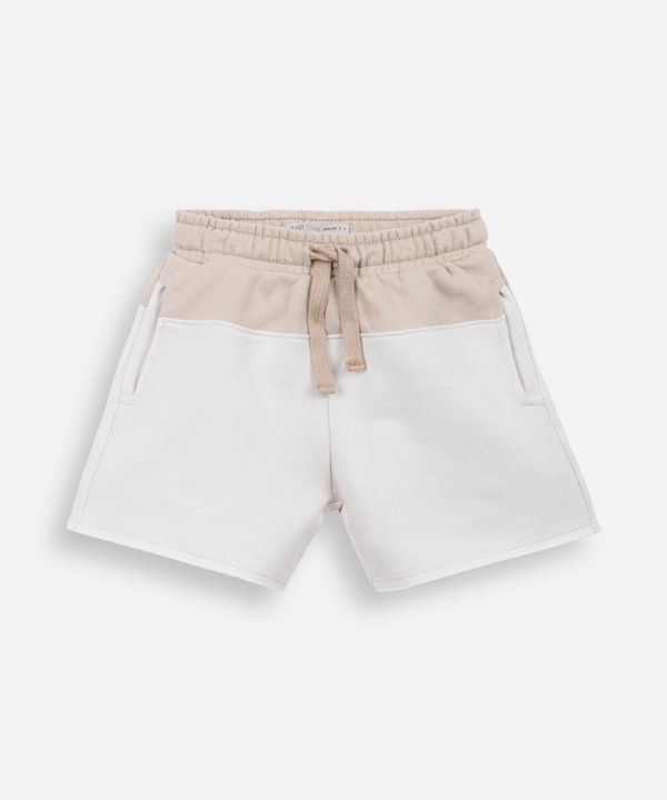 short infantil de moletom com recorte cós elástico colorido 4