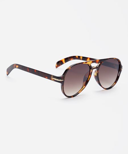 Oculos de sol aviador tartaruga colorido UNICO
