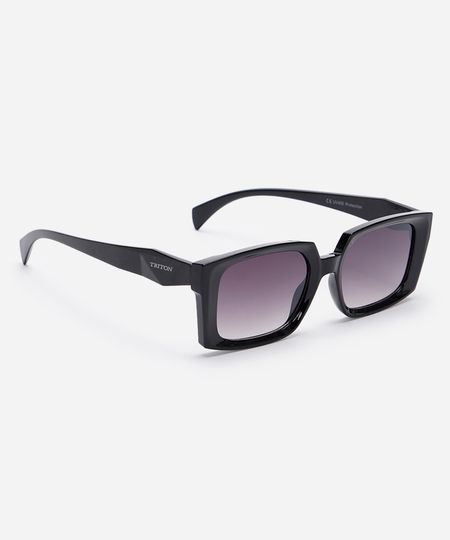 óculos de sol quadrado triton preto UNICO
