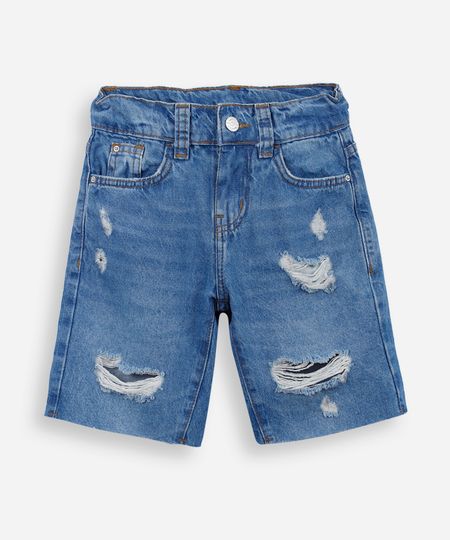 bermuda infantil jeans destroyed azul 8 bermuda infantil jeans destroyed azul 8