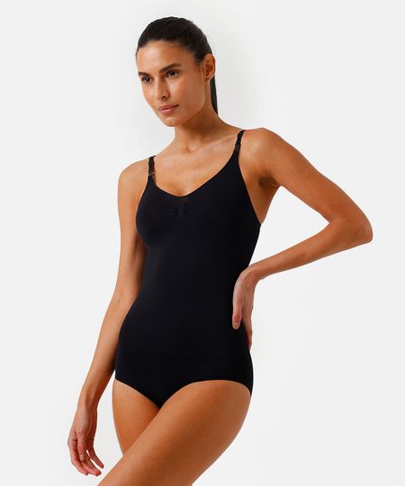 body modelador feminino plié preto M body modelador feminino plié preto M