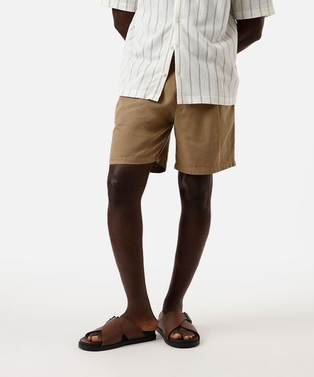 bermuda masculina chino - marrom M bermuda masculina chino - marrom M