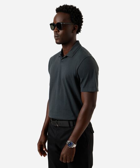 polo masculina de algodão manga curta verde M