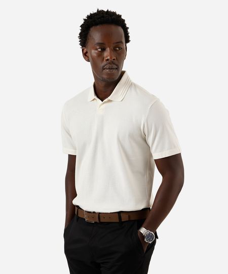 polo masculina de algodão manga curta off white GG polo masculina de algodão manga curta off white GG