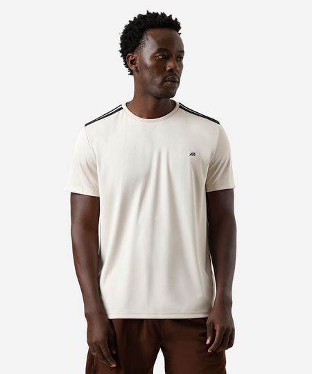 camiseta masculina com listras ace bege G camiseta masculina com listras ace bege G