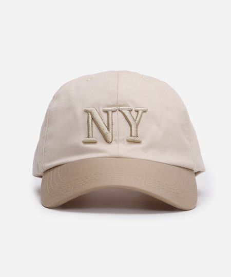 boné bicolor nyc - bege UNICO