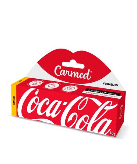 hidratante labial carmed coca cola vermelho 10g UNICO hidratante labial carmed coca cola vermelho 10g UNICO