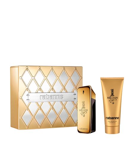 kit perfume masculino rabanne 1 million eau de toilette e gel de banho 100ml UNICO