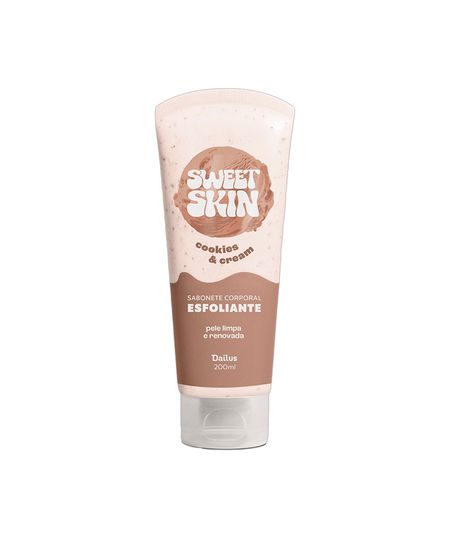 sabonete esfoliante dailus sweet skin cookie and cream 200ml 200 ML sabonete esfoliante dailus sweet skin cookie and cream 200ml 200 ML