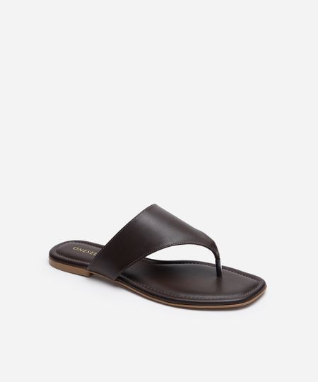 rasteirinha bico quadrado oneself marrom 34 rasteirinha bico quadrado oneself marrom 34