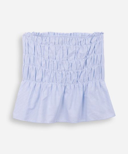 blusa juvenil vichy  azul 12