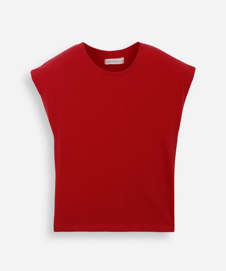 camiseta juvenil manga curta vermelha 10