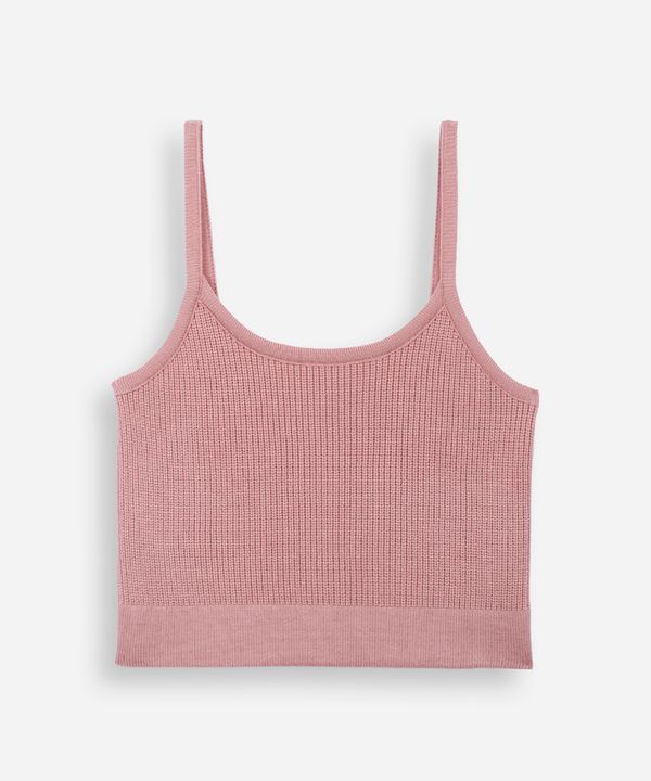 cropped de tricot juvenil alça fina rosa 16