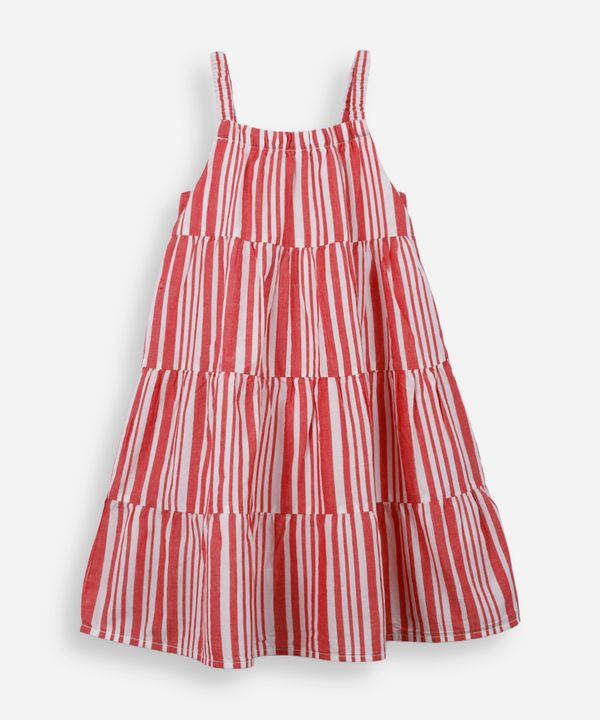 vestido infantil listras vermelho 8