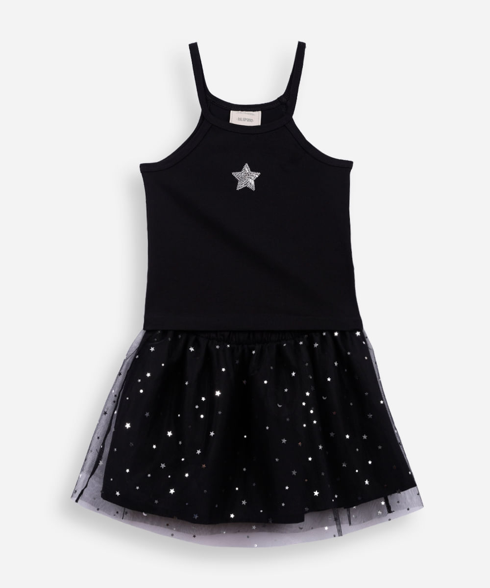 conjunto regata e tutu estrelas preto