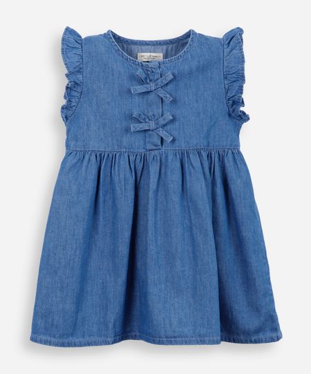 vestido infantil jeans azul 3 vestido infantil jeans azul 3