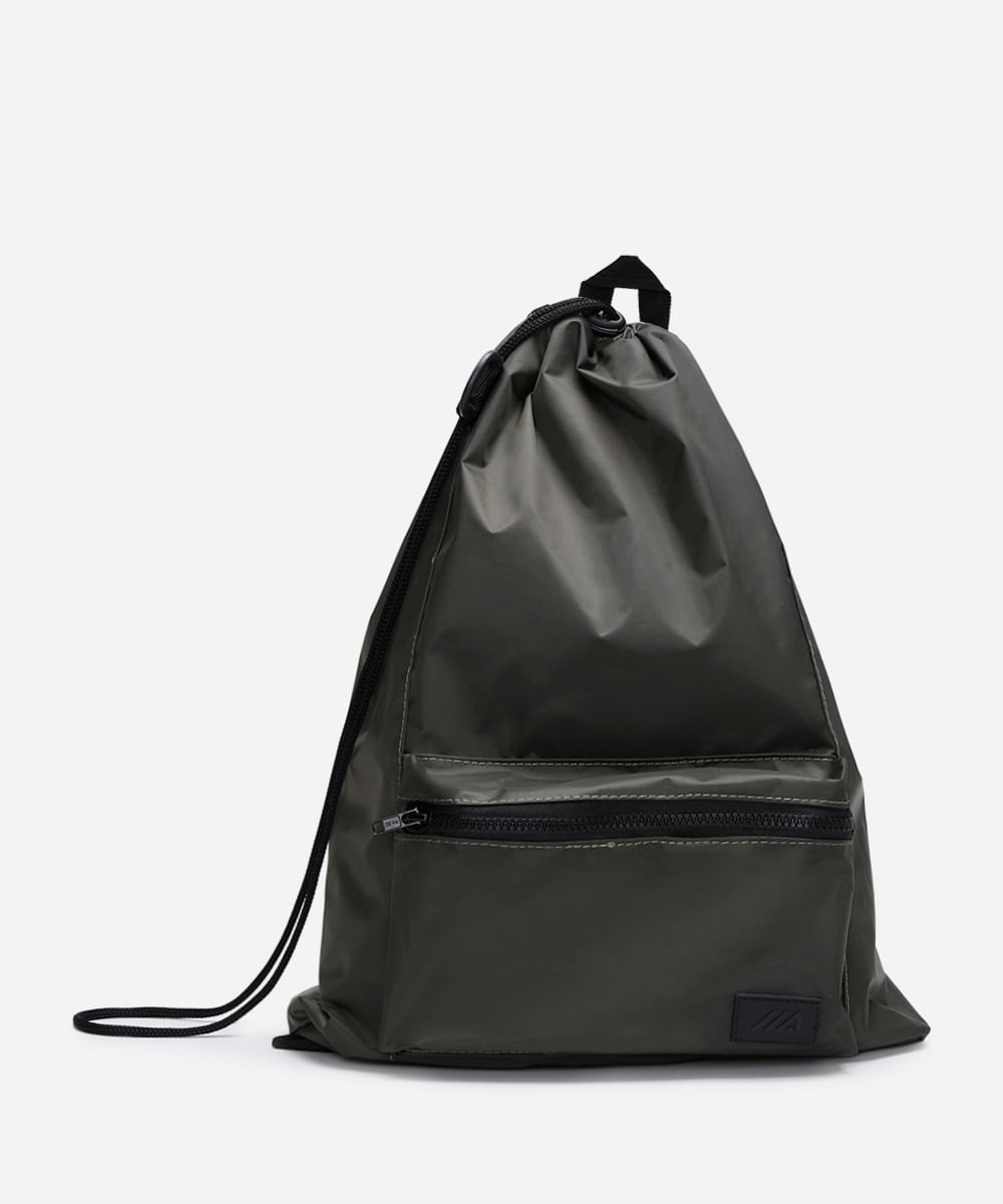 mochila saco com bolso esportiva ace verde