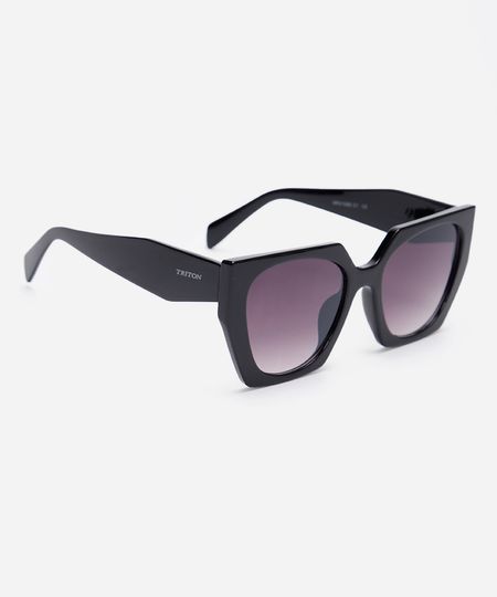 óculos de sol quadrado triton preto UNICO