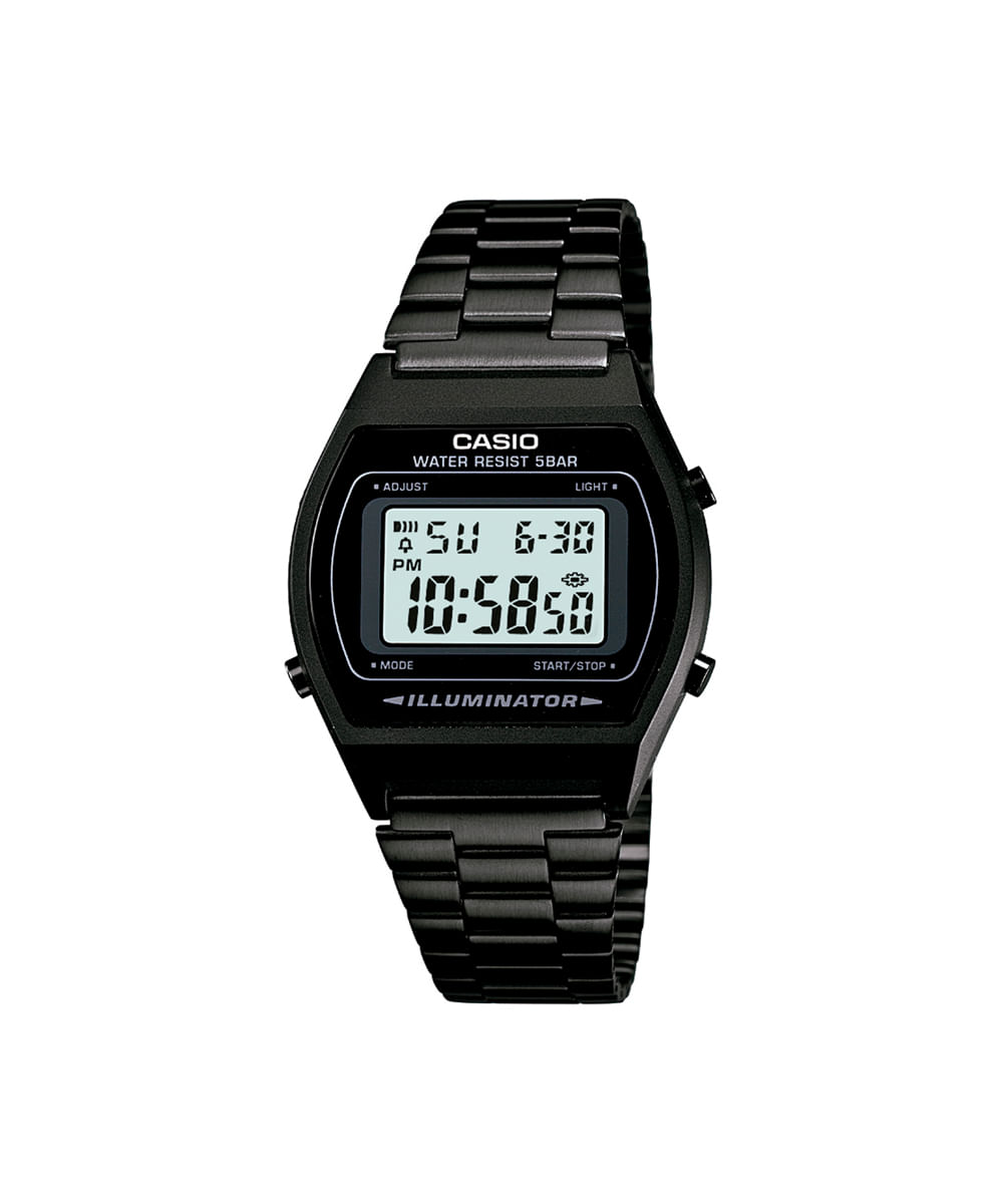 relógio feminino casio digital b640wb 1adf preto