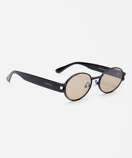 óculos de sol oval triton preto UNICO óculos de sol oval triton preto UNICO