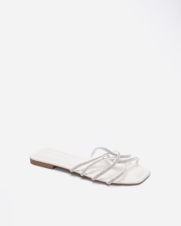 rasteirinha tiras finas com brilhos oneself off white 34