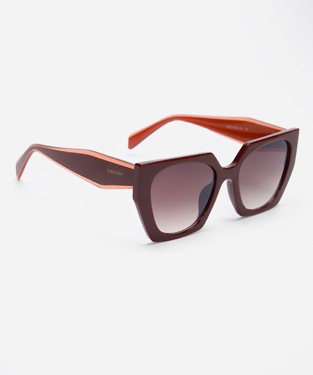 óculos de sol quadrado triton vinho UNICO