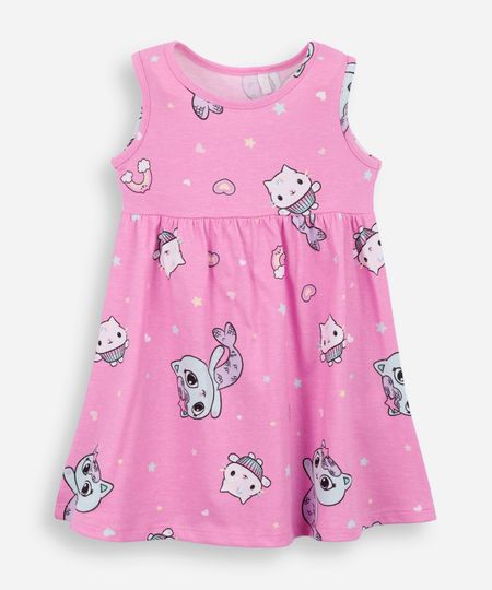 vestido infantil de algodão gabby - rosa 1 vestido infantil de algodão gabby - rosa 1