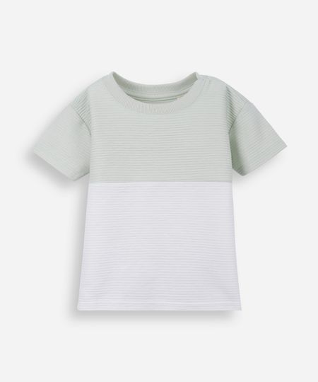 camiseta infantil texturizada bicolor verde 5 camiseta infantil texturizada bicolor verde 5
