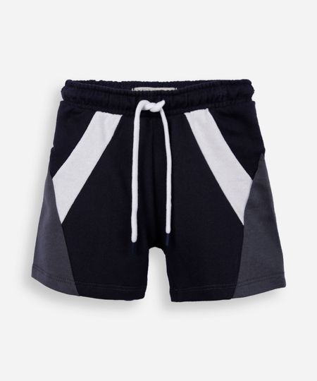 bermuda reta infantil com recortes azul 1 bermuda reta infantil com recortes azul 1