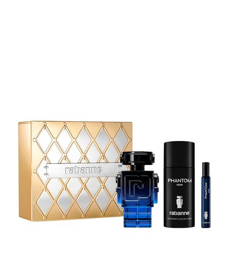 kit perfume masculino rabanne phantom intense eau de parfum intense 100ml e 10ml desodorante 150ml UNICO