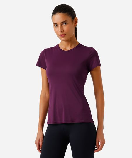 blusa feminina de poliamida esportiva ace com recorte roxa P