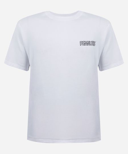 camiseta juvenil de algodão snoopy off white 16