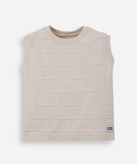 regata infantil texturizada bege 2 regata infantil texturizada bege 2