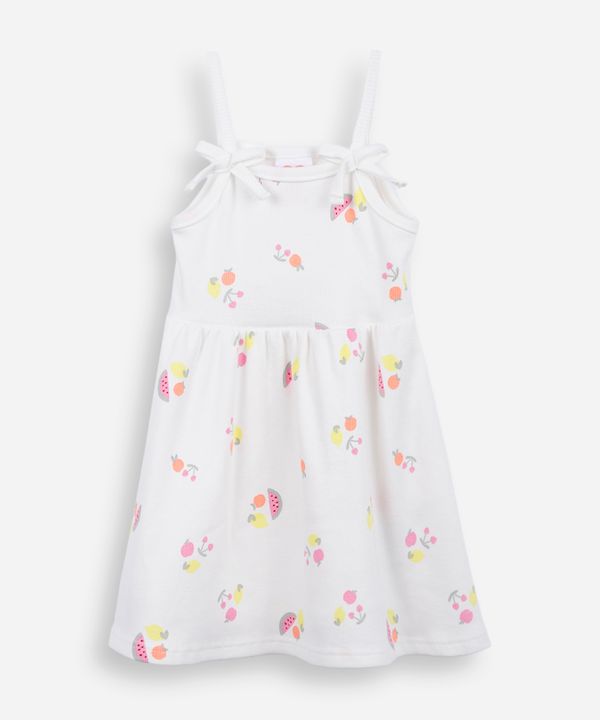 vestido infantil frutas algodao off white 1