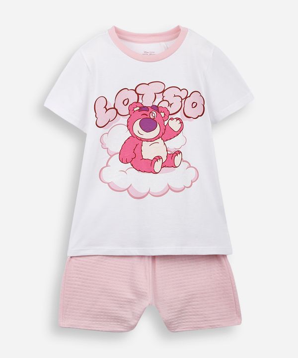 pijama curto infantil lotso off white 10