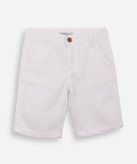 bermuda de sarja infantil bolso chino off white 10 bermuda de sarja infantil bolso chino off white 10