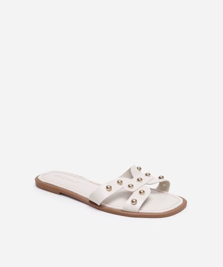 rasteirinha com recortes e tachas oneself off white 36 rasteirinha com recortes e tachas oneself off white 36