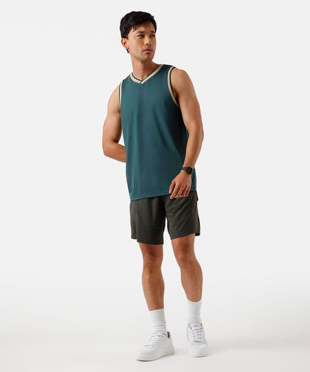 bermuda masculina com recorte esportiva ace verde GG