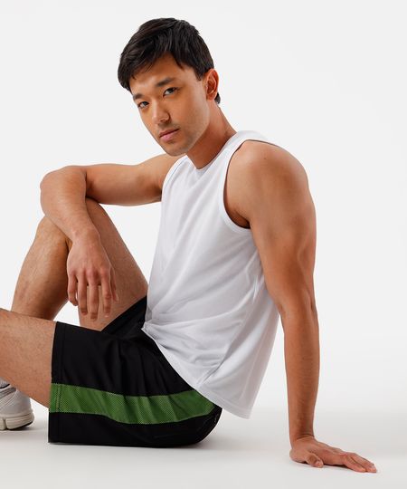 bermuda masculina com recorte lateral esportiva ace verde M