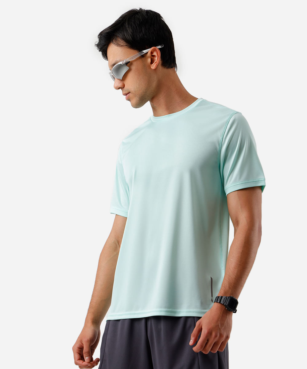camiseta masculina quadriculada esportiva verde