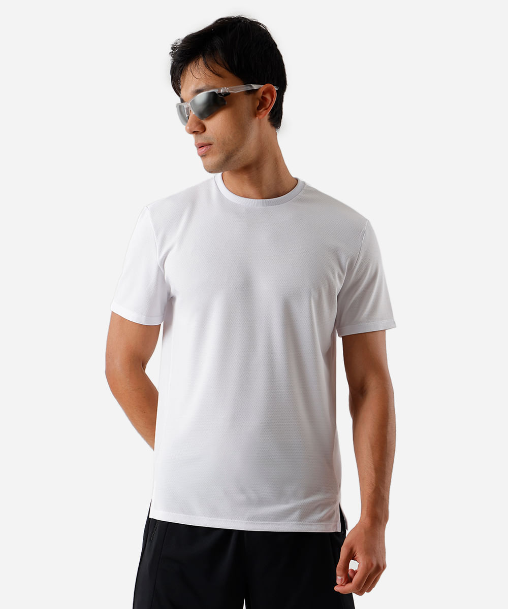 camiseta masculina esportiva ace manga curta branca